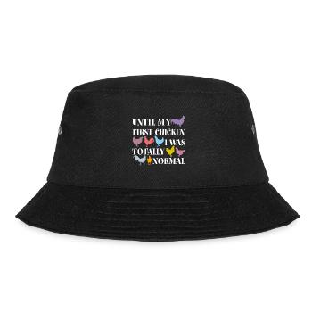 Chicken silhouettes and chicken saying - Bucket Hat - black - Front - Lela (165cm)