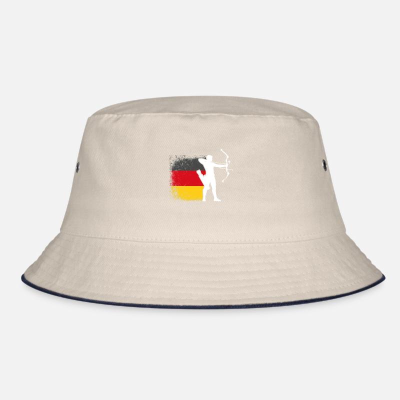 Bogenschütze Deutschland Flagge Bogenschießen Bucket Hat