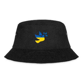 Krieg in der Ukraine - Friedenstaube - Bucket Hat - Schwarz - Vorne - Lela (165cm)