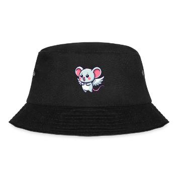 Celestial Mouse: Cute rodent with - Bucket Hat - black - Front - Lela (165cm)