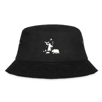 Fantasy Role Playing Game - Druid Silhouettes Design - Bucket Hat - black - Front - Lela (165cm)