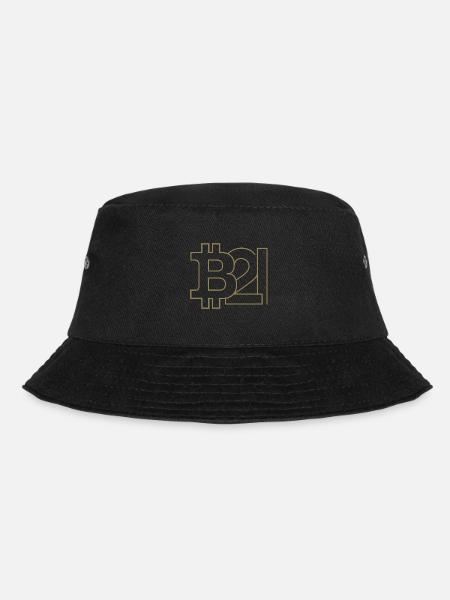 Bitcoin Silhouette Taschenformat - Bucket Hat - Schwarz