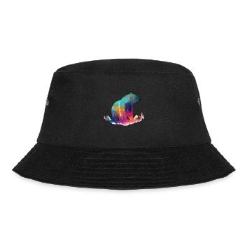 Bär in den Bergen bunt - Bucket Hat - Schwarz - Vorne - Lela (165cm)