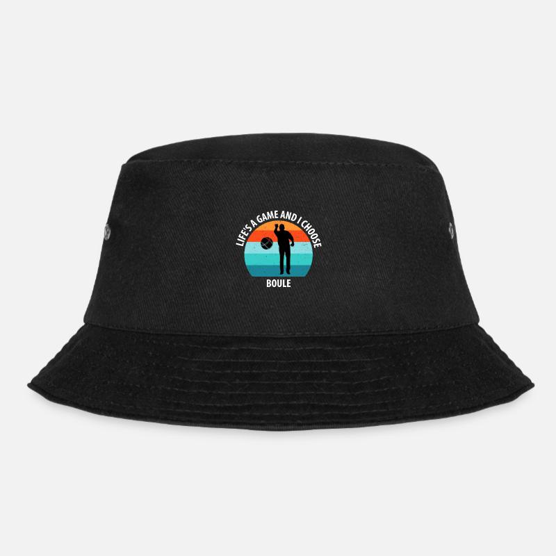 Boule Petanque Boccia Boules - Bucket Hat - Schwarz