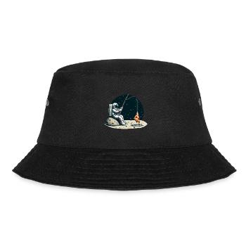 Astronaut Pizza Fishing Moon Space - Bucket Hat - black - Front - Lela (165cm)