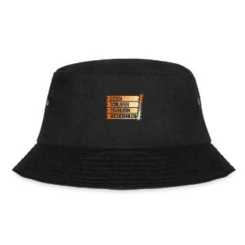Schreiner Zimmermann Tischler - Bucket Hat - Schwarz - Vorne - Lela (165cm)