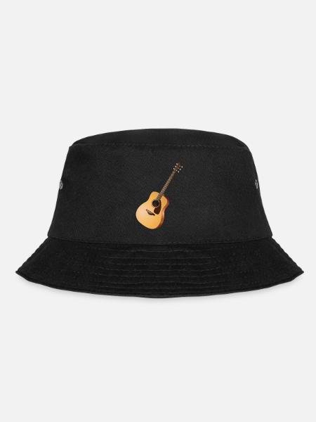 Gitarre - Bucket Hat - Schwarz