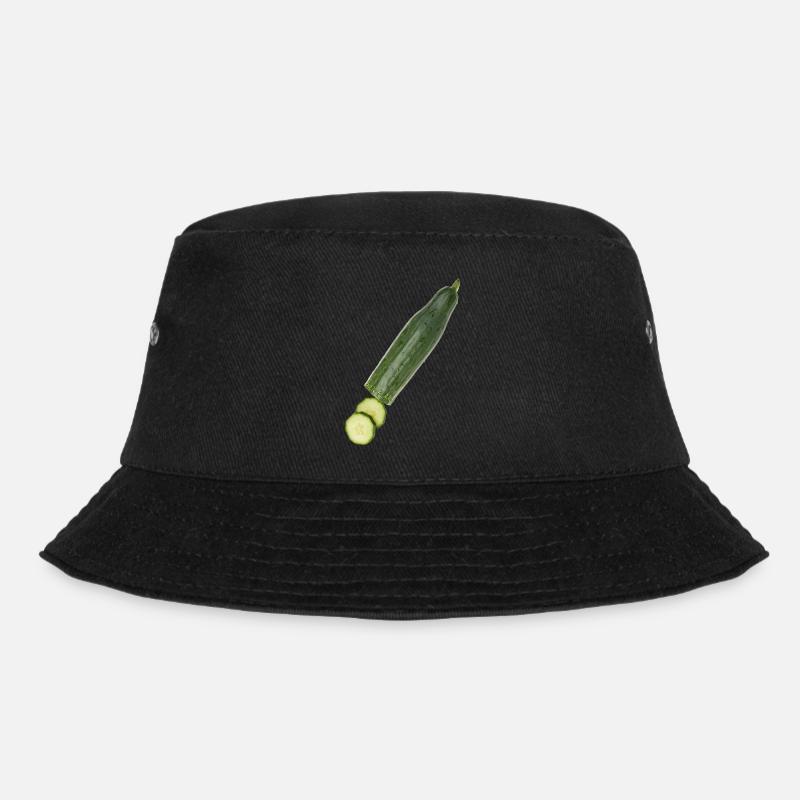 Gurke - Bucket Hat - Schwarz