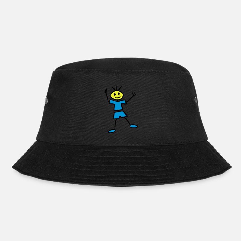 Stick figure - Bucket Hat - black
