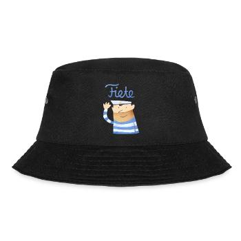 'Hello' Fiete Baby Longsleeve - white - Bucket Hat - Schwarz - Vorne - Lela (165cm)