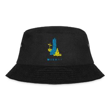 Wismar triangle Illustration blue yellow - Bucket Hat - black - Front - Lela (165cm)