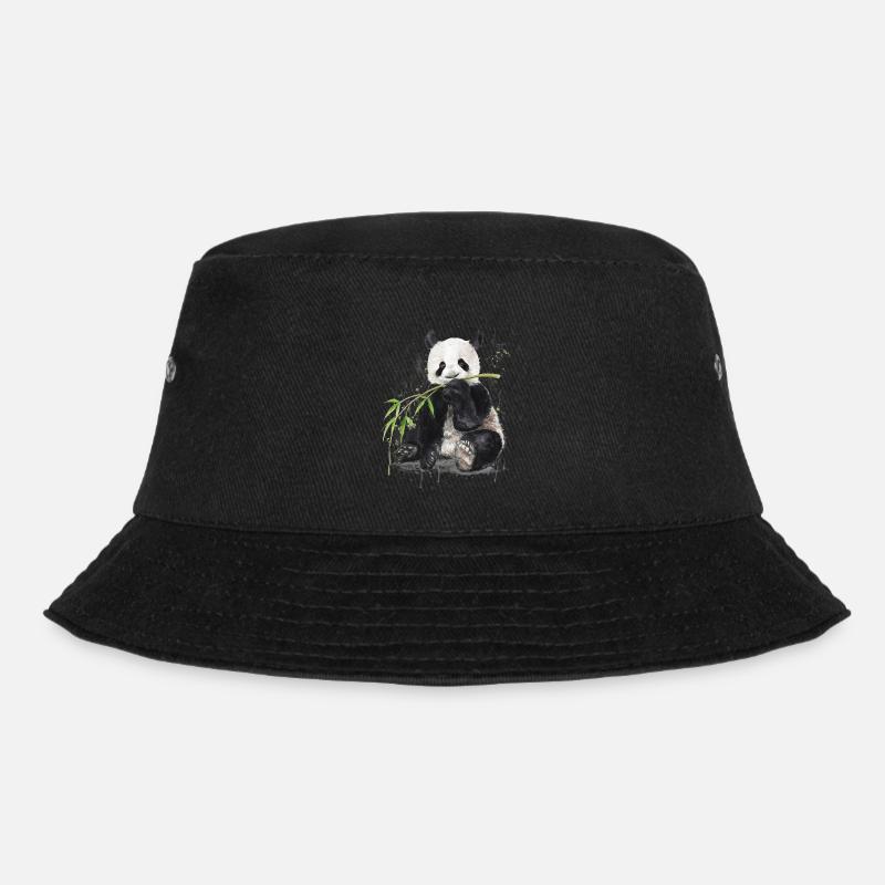 Panda - Bucket Hat - Schwarz