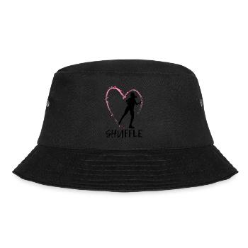 Dear Shuffle Dance - pink heart with dancer - Bucket Hat - black - Front - Lela (165cm)