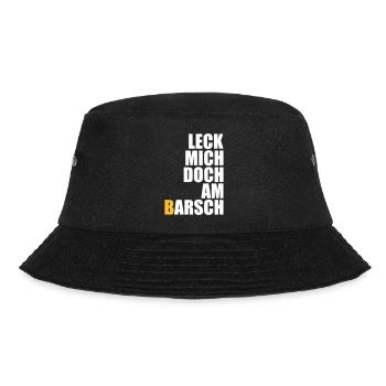 Leck mich doch am Barsch - Angler - Angeln - Fisch - Bucket Hat - Schwarz - Vorne - Lela (165cm)