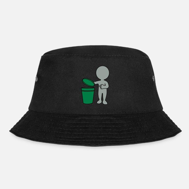 Mülleimer mann 3c - Bucket Hat - Schwarz