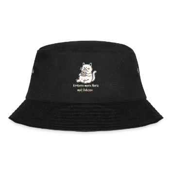 Conquer My Heart with Cookies Fantasy Cat Kids - Bucket Hat - black - Front - Lela (165cm)