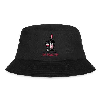 70 Jahre reifes Flaschenweinjubiläum - Bucket Hat - Schwarz - Vorne - Lela (165cm)
