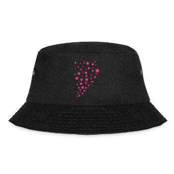 Viele Sterne Nacht Himmel Schauer Pink - Bucket Hat - Schwarz - Vorne - Lela (165cm)