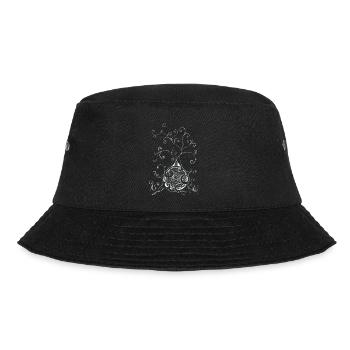 Playful Snow Tree in Black and White with Mandala - Bucket Hat - black - Front - Lela (165cm)