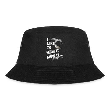 I like to möw it - Möwe - Bucket Hat - Schwarz - Vorne - Lela (165cm)