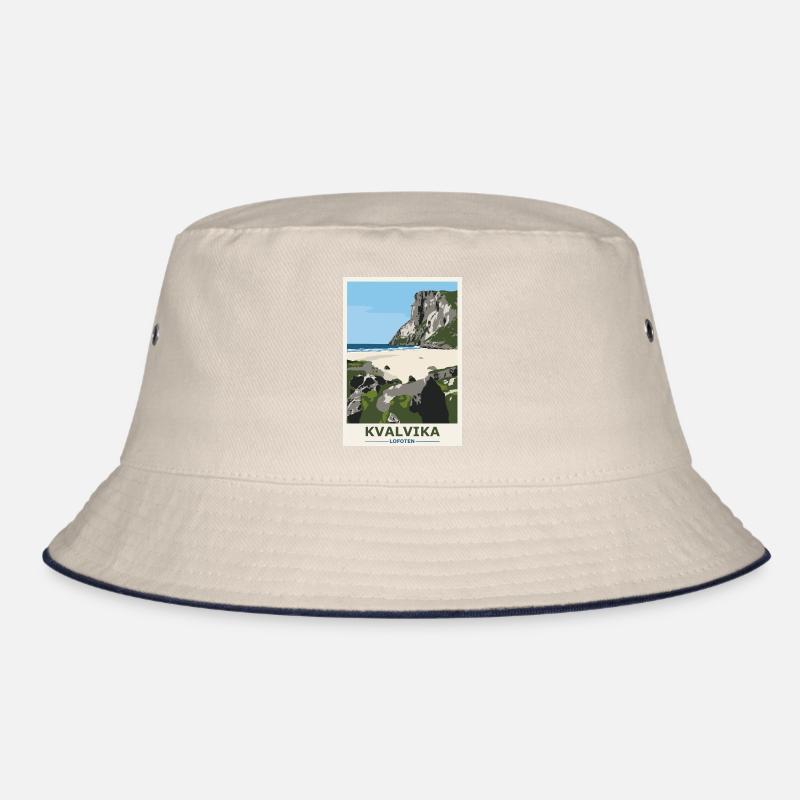 Kvalvika Beach Lofoten Norwegen Geschenk und Idee Bucket Hat