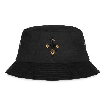 Kabyle Keramikmuster - Bucket Hat - Schwarz - Vorne - Lela (165cm)