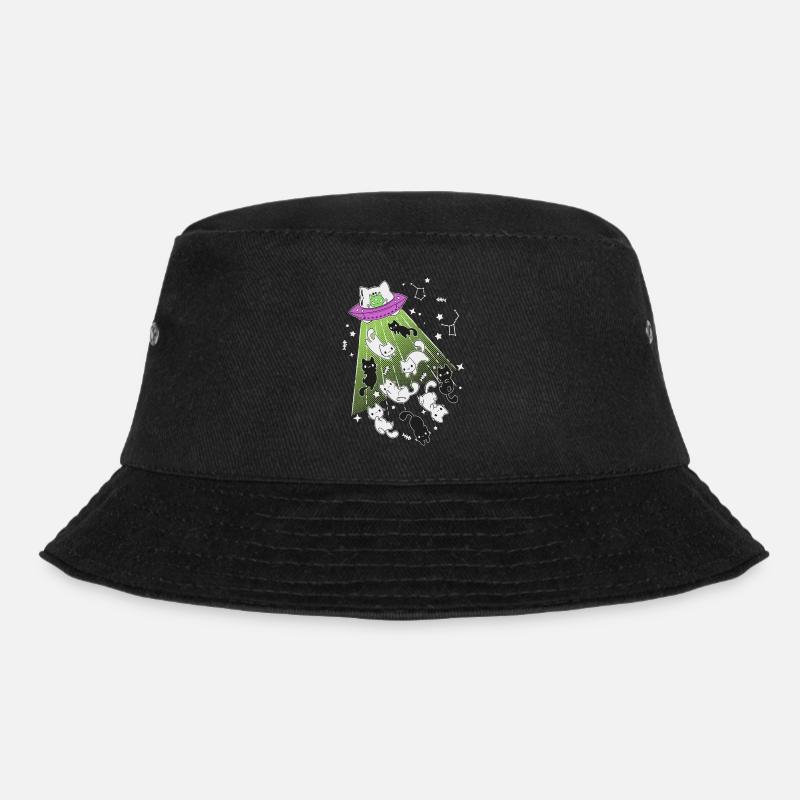 außerirdische Katzen - Bucket Hat - Schwarz