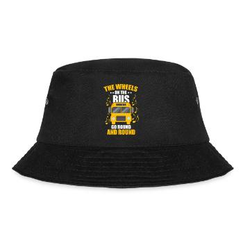 Geschenk Busfahrer Schulbus Bus Papa Kraftfahrer - Bucket Hat - Schwarz - Vorne - Lela (165cm)