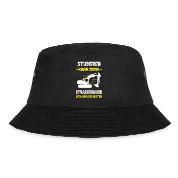 Straßenbau Strassenbauer Bauarbeiter Straßenbauer - Bucket Hat - Schwarz - Vorne - Lela (165cm)