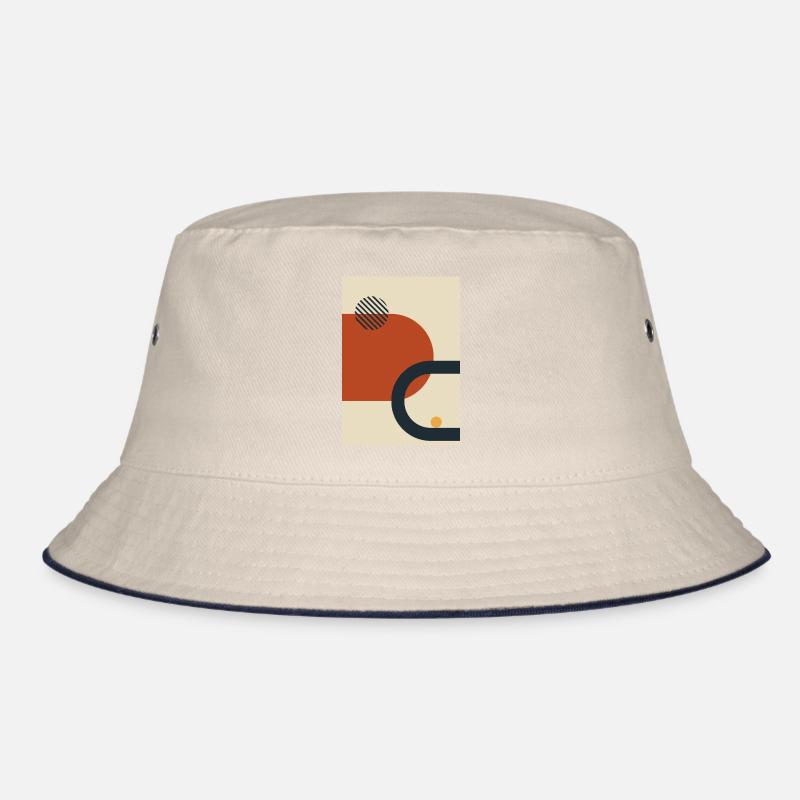 Bunte Moderne Abstrakte Formen Kunst Collage #8 Bucket Hat