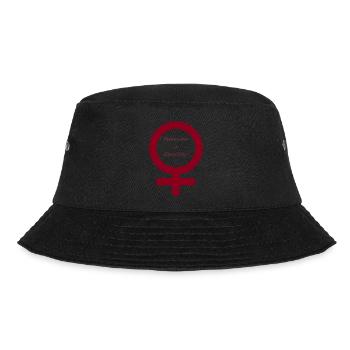 Feminism is Equality - Bucket Hat - Schwarz - Vorne - Lela (165cm)