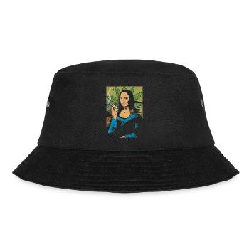 Mona Lisa Smoking - Bucket Hat - black - Front - Lela (165cm)