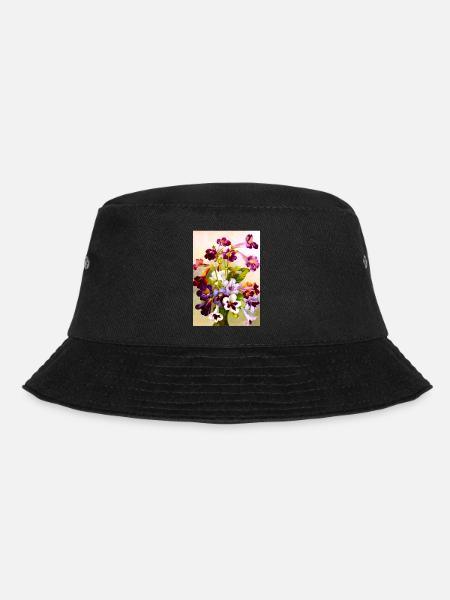 Violets - Bucket Hat - black