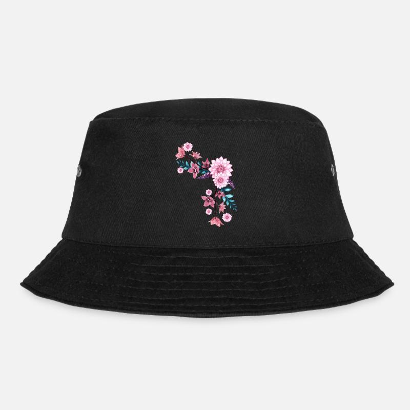 Flowers - Bucket Hat - black