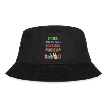 Danke dass sie meine lehrerin gewesensing - Bucket Hat - Schwarz - Vorne - Lela (165cm)
