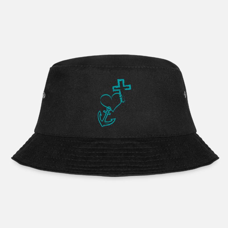 Liebe Glaube Hoffnung - Bucket Hat - Schwarz