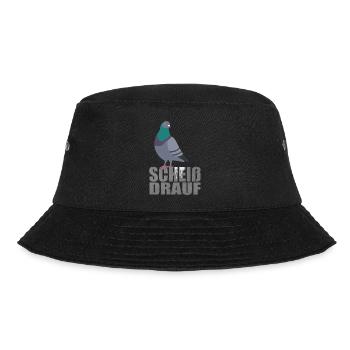 Taube Scheiß drauf - Bucket Hat - Schwarz - Vorne - Lela (165cm)