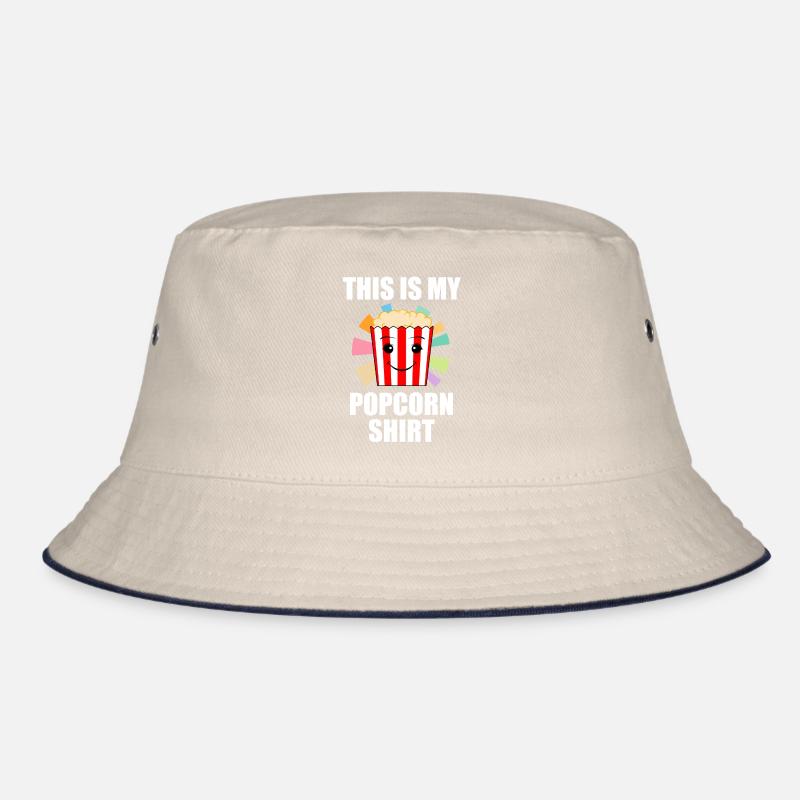 Popcorn Design Lustiger Spruch Popcorn essen Bucket Hat