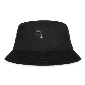 Only music can save us Musical notes World peace - Bucket Hat - black - Front - Lela (165cm)