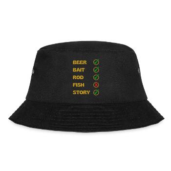 FUNNY FISHING WITHOUT FISH - Bucket Hat - black - Front - Lela (165cm)