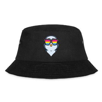 Pansexual Penguin Gift - Bucket Hat - black - Front - Lela (165cm)