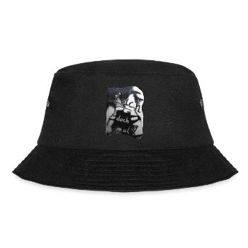 TOMZOFF Lach doch mal! - Bucket Hat - Schwarz - Vorne - Lela (165cm)