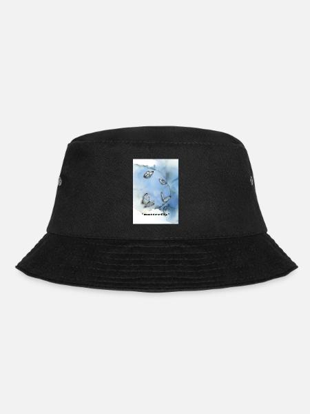 Butterfly/ Schmetterling - Bucket Hat - Schwarz