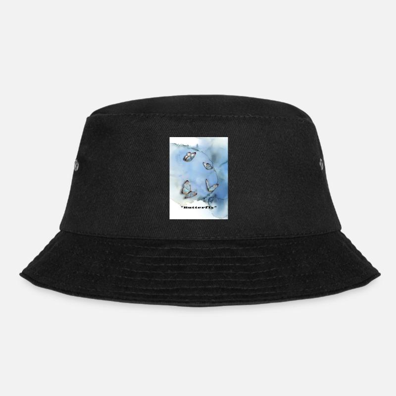 Butterfly/ Schmetterling - Bucket Hat - Schwarz