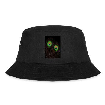 Plumes de paon sur noir - Bob - noir - Devant - Lela (165cm)