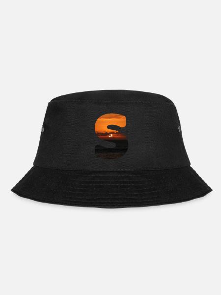 Sommer Buchstabe S Schriftzug Sommerferien Sonne - Bucket Hat - Schwarz