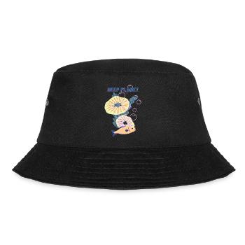 Deep Planet - Bucket Hat - Schwarz - Vorne - Lela (165cm)