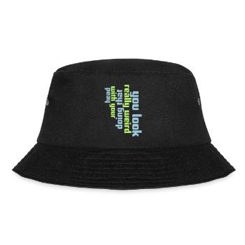 you look really weird - Bucket Hat - Schwarz - Vorne - Lela (165cm)