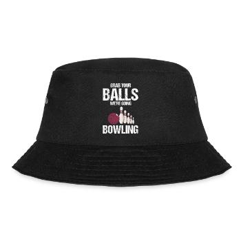 Grab Your Balls We're Going Bowling Vintage - Bucket Hat - black - Front - Lela (165cm)