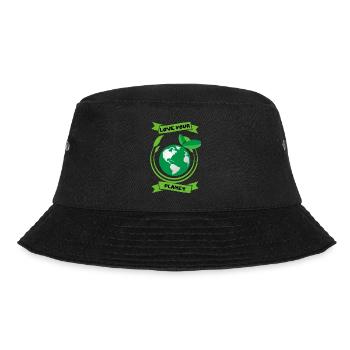 Liebe den Planeten Umweltschutz Natur Liebhaber - Bucket Hat - Schwarz - Vorne - Lela (165cm)